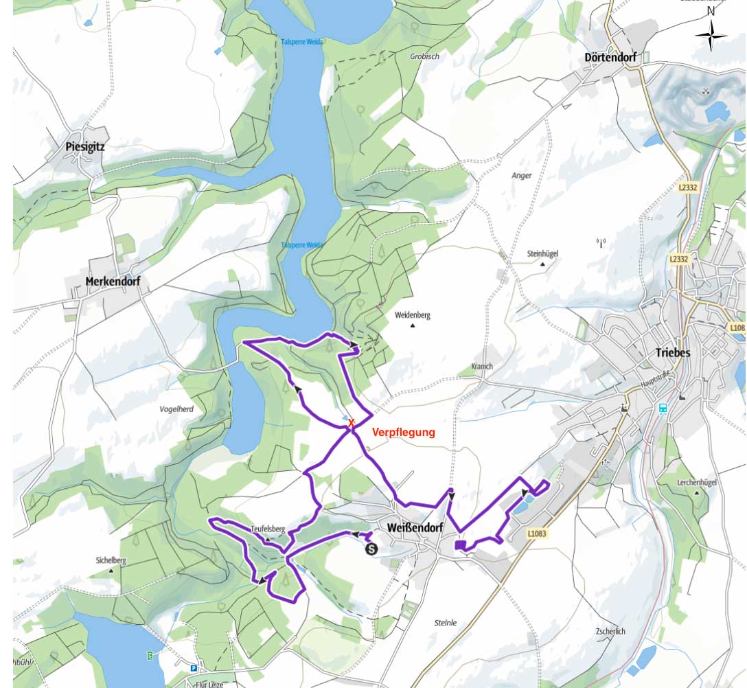 31.08.2024 WeidatalCross - Streckenplan 2 km