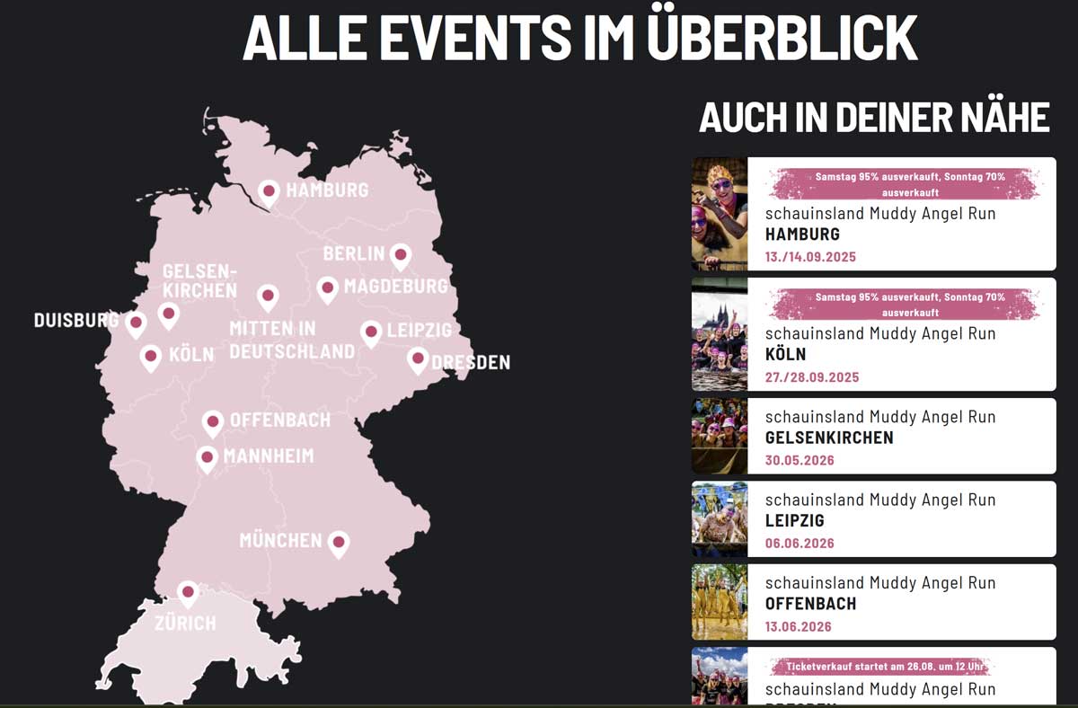 Alle Events - Muddy Angel Run 2026